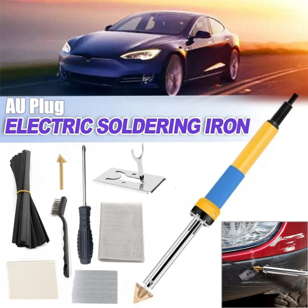 Car Bumper Repair Kit Plastic Welding Soldering Iron Kit Dashboard Repair Welder