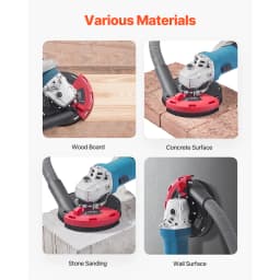 SucceBuy Grinding Dust Shroud for Angle Grinder Universal 4-5in with 6 Clamping Washers& 5in Diamond Grinding Cup Wheel for Wall