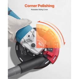 SucceBuy Grinding Dust Shroud for Angle Grinder Universal 4-5in with 6 Clamping Washers& 5in Diamond Grinding Cup Wheel for Wall