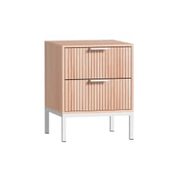 Pine Bedside Table with Drawers Side End Table Storage Cabinet Nightstand for Bedroom Living Room