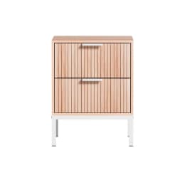 Pine Bedside Table with Drawers Side End Table Storage Cabinet Nightstand for Bedroom Living Room