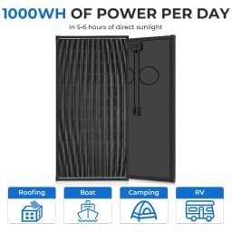 AeternaSol 25.6% Conversion,A+ Solar Panel 18BB N-Type Monocrystalline IP68 PV Module 12V 24V Battery Charger for RV Boat Marine Camper Camping Home Off Grid Solar Power System Outdoor Emergency Backup Travel Trailer Van Caravan Shed Fishing Hunting