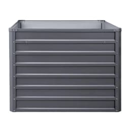 2 Pack 100x100x77cm Galvanised Raised Garden Bed Planter Box Durable Outdoor Container