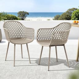 4 Piece Outdoor Dining Chairs PP Lounge Chair Patio Furniture Garden Coffee Set