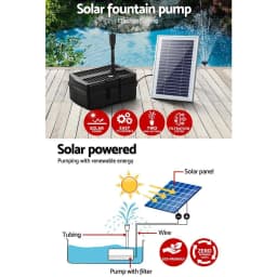 I’m checking the product wording and constraints, then I’ll return a single cleaned-up title in English with the punctuation limits you set.Solar Powered Pond Pump Filter Box 4 6FT Outdoor Water Garden Fountain Pump