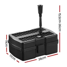 I’m checking the product wording and constraints, then I’ll return a single cleaned-up title in English with the punctuation limits you set.Solar Powered Pond Pump Filter Box 4 6FT Outdoor Water Garden Fountain Pump
