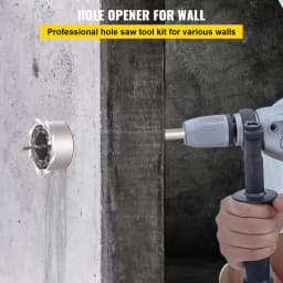 SucceBuy 4 in 1 Concrete Hole Saw Kit 9PCS 40-125 mm SDS Max Shank Cement Drill Bit Wall Hole Opener Tools Set