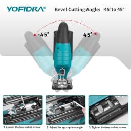 YOFIDRA Brushless 19mm Electric Jig Saw Infrared Laser Curve Saw Variable Speed MultiFunction Cutter For Makita 21V Battery Pin