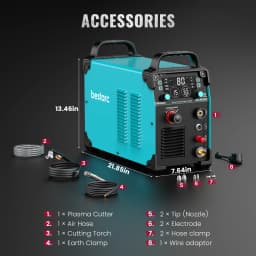 Bestarc Plasma Cutter Machine BTC800DP Pilot Arc 9th Gen 80A Digital Screen Display 220V 380V Plasma Cutter