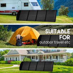 PORIYA 12V 300W Folding Solar Panel Blanket Flexible Solar Mat Mono Charging Power USB