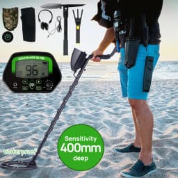 PORIYA 400mm Deep Sensitive Metal Detector KITS Searching Gold Digger Treasure Hunter