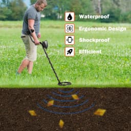 PORIYA 400mm Deep Sensitive Metal Detector KITS Searching Gold Digger Treasure Hunter