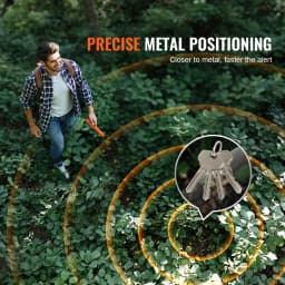 SucceBuy Metal Detector Pinpointer IP66/IP68 Waterproof Handheld Pin Pointer Wand 1.96"/4.5" Detection Depth 3 Modes