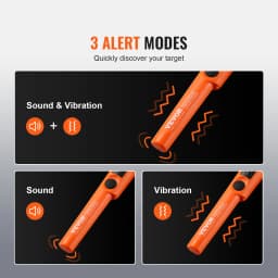 SucceBuy Metal Detector Pinpointer IP66/IP68 Waterproof Handheld Pin Pointer Wand 1.96"/4.5" Detection Depth 3 Modes