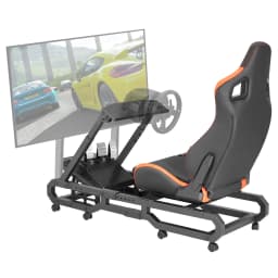 SucceBuy Racing Wheel Stand For Logitech G923/G920/G29Heavy Duty Steel Driving Simulator Cockpit-Thrustmaster T248P Load 330LBS