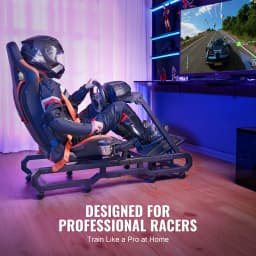 SucceBuy Racing Wheel Stand For Logitech G923/G920/G29Heavy Duty Steel Driving Simulator Cockpit-Thrustmaster T248P Load 330LBS