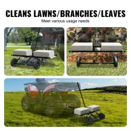 SucceBuy Tow Behind Dethatcher 40 in Tow Dethatcher with 20Spring Steel Tines Lawn Dethatcher Rake for ATV/Mower Tow Behind Lawn