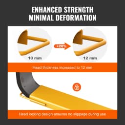 SucceBuy Pallet Fork Extensions Heavy Carbon Steel Fork Extensions 1 Pair Fork Attachments for Forklift Truck Yellow 4000 lbs