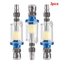 Water Trap Clear Painting Moisture Separator Air Oil Water Separator Filter Kit 1/4 Inch Thread Sprayer Air Compressor Tool