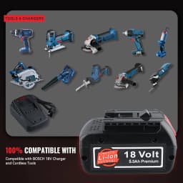 1/2/4Pcs 5.0Ah BAT609 Replace for Bosch 18V Power Tools Batteries BAT610 BAT612 BAT618 Compatible with 18V Li-on Battery Pin