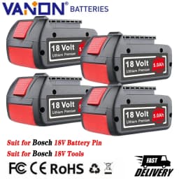 1/2/4Pcs 5.0Ah BAT609 Replace for Bosch 18V Power Tools Batteries BAT610 BAT612 BAT618 Compatible with 18V Li-on Battery Pin
