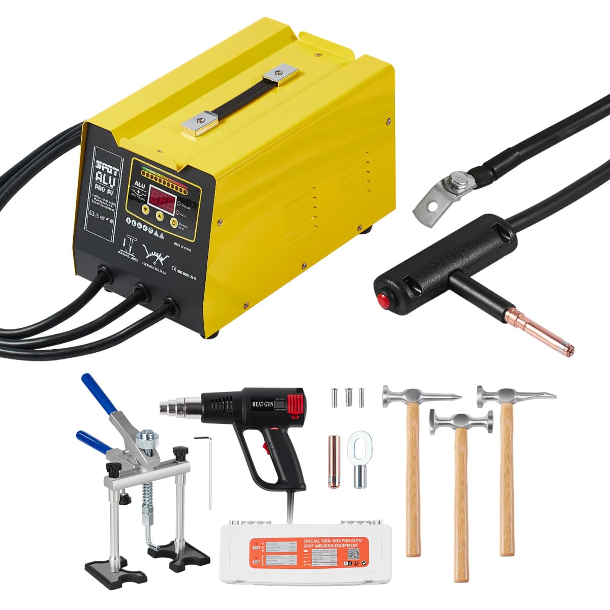 SucceBuy Spot Welder Dent Puller 300W Dent Repair Kit w/ Heat Gun Auto/Manual Welding Mode Spot Welding Machine for Car Repair