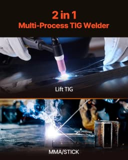 succebuy TIG Welder205A2-in-1Welding Machine Lift TIG/MMA Stick Electric Welder Machine with IGBT Inverter Hot Start Arc Force