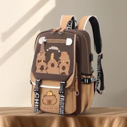 Capybara Cute Backpack with Pencil Case Kawaii Schoolbag Large Capacity Adorable Lightweight Daypack Shopping Work Trip Backpack
