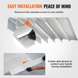 SucceBuy1in-6in 800lbs Door Threshold Ramp Aluminum Adjustable Modular Cable Protector Ramp for Doorways Wheelchairs Scooters