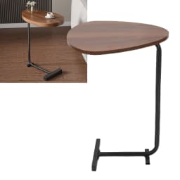 【New】Small Side Table Side Table Round Sturdy Stable Support Density Board Tabletop Practical Carbon Steel Frame for Bedside