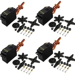4PCS Servo Motor For MG995 Control Angle180 Metal Gear Servo 20KG Digital High Speed Torque Servo Motor For Smart Car Robot