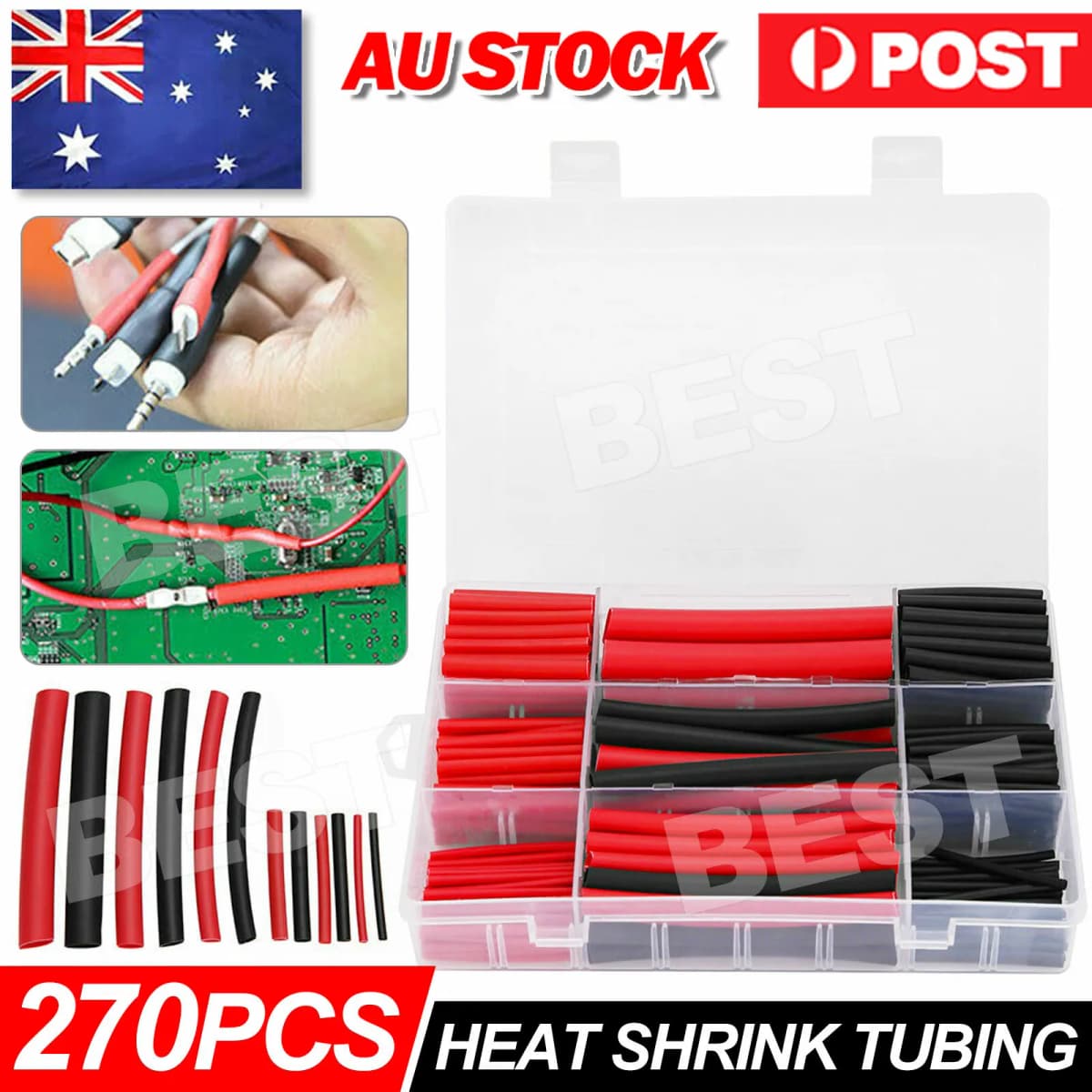 270x Marine Grade Dual-Wall Adhesive Glue Lined Heat Shrink Tube Ratio 3:1 AU