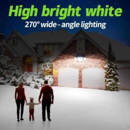 intelamp Outdoor 4000mah Solar Security Flood Lights With Larger Solar Panel Two Motion Sensors Remote Control Waterproof Outdoor Solar Street Wall Lamp With 3 Meters 9.8ft Cable For Garden Yard Path Garage