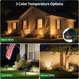 Intelamp Solar Lights Outdoor 4000Mah Solar Spotlights 3 Modes Dusk to Dawn Solar Spotlights Solar Lights for Garden and Yard