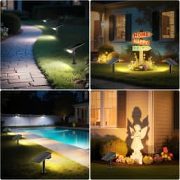 Intelamp Solar Lights Outdoor 4000Mah Solar Spotlights 3 Modes Dusk to Dawn Solar Spotlights Solar Lights for Garden and Yard