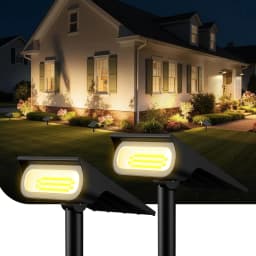 Intelamp Solar Lights Outdoor 4000Mah Solar Spotlights 3 Modes Dusk to Dawn Solar Spotlights Solar Lights for Garden and Yard