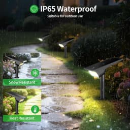 Intelamp Solar Lights Outdoor 4000Mah Solar Spotlights 3 Modes Dusk to Dawn Solar Spotlights Solar Lights for Garden and Yard