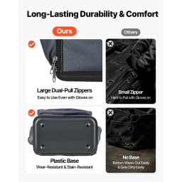 SucceBuy 34-Pocket Portable Tool Bag 13.2in Tool Pouch with Plastic Base Toolbox Garage Organizer Storage for Electrician Tools