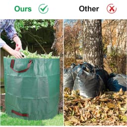 4PCS 272L Large Garden Waste Bag Lawn Garden Leaf Grass Reusable Duty Rubbish Bag