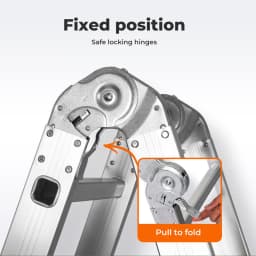 3.7M Multi Purpose Ladder Aluminium Folding Extension Adjustable Step New Fold