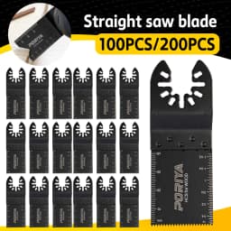 PORIYA 100/200PCS Oscillating Multi Tool Saw Blades Multi Tool Blades for Wood Plastic
