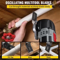 PORIYA 100/200PCS Oscillating Multi Tool Saw Blades Multi Tool Blades for Wood Plastic