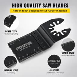 PORIYA 100/200PCS Oscillating Multi Tool Saw Blades Multi Tool Blades for Wood Plastic