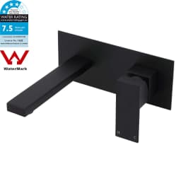 **Sydney Stock** KYLINS Wall Basin Mixer Tap Vanity Faucet Brushed Nickel Gold Black Gun Metal Chrome Square WaterMark Wels