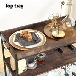 Kitchen Island Rolling Serving Cart with Storage Shelves and Adjustable Drop Leaf for Dining Room Kitchen Utility Wagon on Wheels