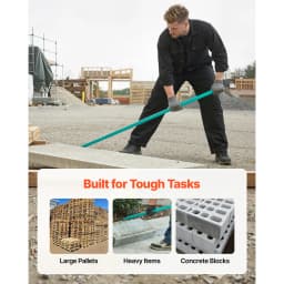 SucceBuy 56in Prylever Bar Carbon Steel Handle 2000 lbs Floor Pry Lever Bar Concrete Demolition Crowbaring for Industrial Use