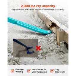 SucceBuy 56in Prylever Bar Carbon Steel Handle 2000 lbs Floor Pry Lever Bar Concrete Demolition Crowbaring for Industrial Use