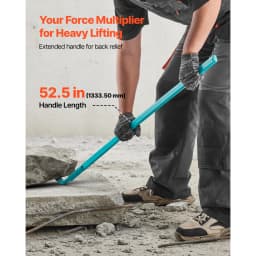 SucceBuy 56in Prylever Bar Carbon Steel Handle 2000 lbs Floor Pry Lever Bar Concrete Demolition Crowbaring for Industrial Use