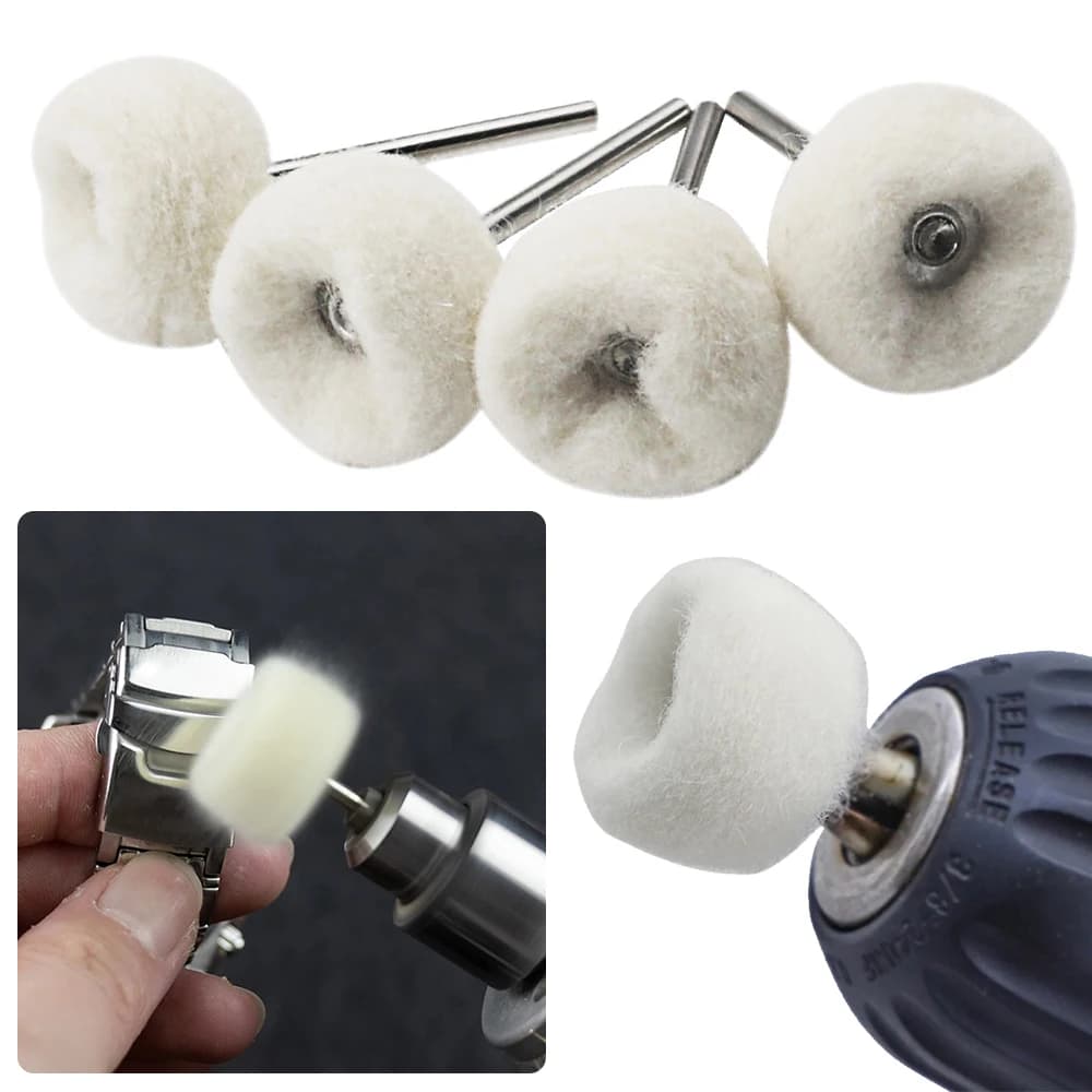 10pcs Cotton Wheel Polishing Buff Buffing Brush  Polish Rotary Drill Bit AU