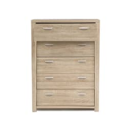 5 Drawer Pine Chest Storage Cabinet Tall Wooden Dresser Bedroom Organizer Modern Home Furniture